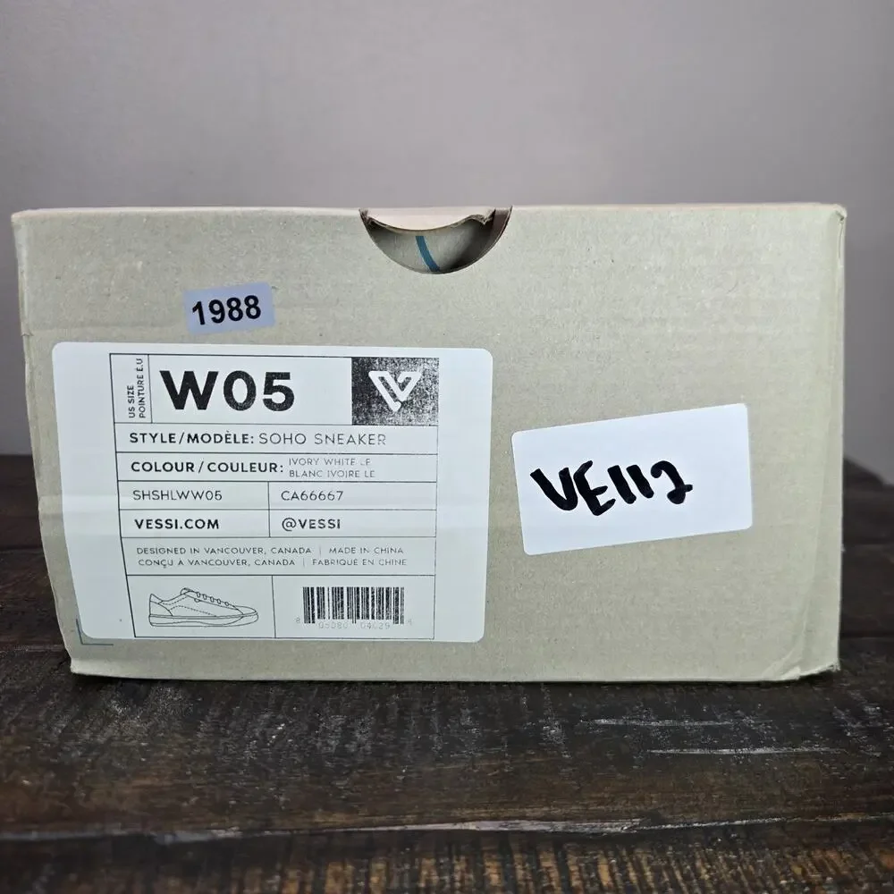 Vessi Soho Sneaker Womens Size 5 Waterproof Shoes Casual Ivory White LE